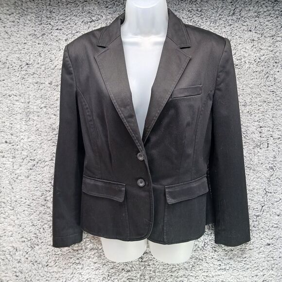 Worthington Stretch Woman's 10 Blazer. Shoulder Pads, 2 Button Front. 80's, Y2K. - Picture 11 of 13